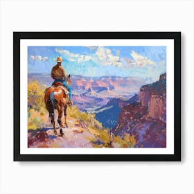 Cowboy In Zion National Park Utah 2 Art Print
