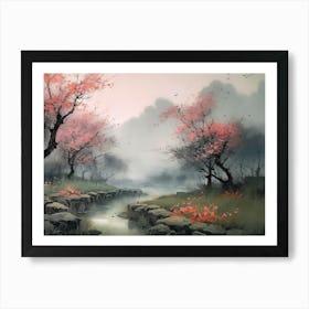 Asian Landscape Painting 14 Art Print