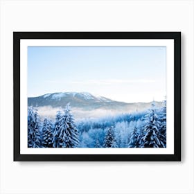 An Abstract Winter Landscape Under A Bright Sunny Sky Freshly Fallen Snow Draping White Iced Trees 2 1 Art Print