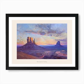 Western Sunset Landscapes Monument Valley Arizona 5 Poster Art Print