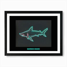 Neon Aqua Bamboo Shark 5 Poster Poster