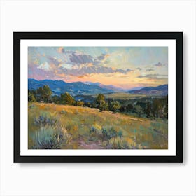 Western Sunset Landscapes Colorado 1 Art Print