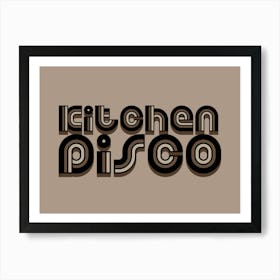 Kitchen Disco Brown Neutral Art Print