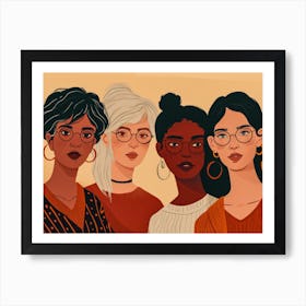 Women In Glasses Art Print