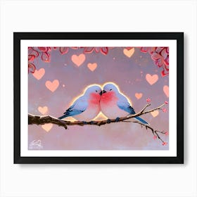 Two Birds On A Branch 7 Art Print