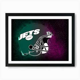 New York Jets Helmet Style Art Print