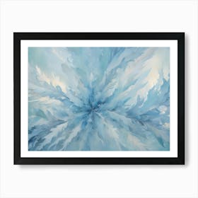 Abstract Art Painting With A Blue And White Color Scheme Art Print