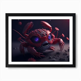 Cute Red Crab (4) Art Print