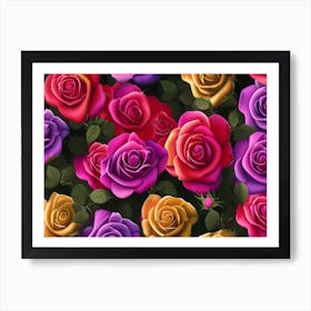 Colorful Roses 1 Art Print