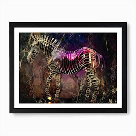 Zebra Animal Art Illustration In A Painting Style 04 Art Print