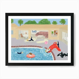 penguin house pool Art Print