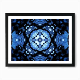 Blue Abstract Pattern From Spots 2 Art Print