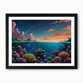 Underwater Coral Reef Art Print