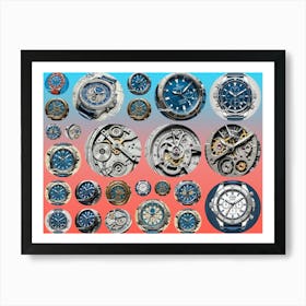 Collection Of Watches 1 Art Print