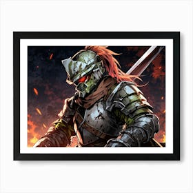 Knight In Armor 3 Art Print