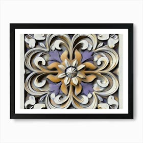 Sculpture Designation Retro Pattern Spiral Curve Cross Poster