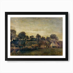 Farming Village At Twilight (1884), Vincent Van Gogh Art Print