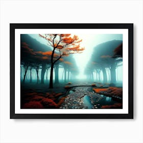 Foggy Forest Art Print