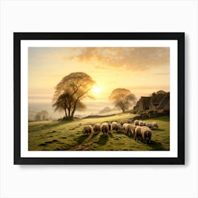 Sheep In A Field 1 Art Print