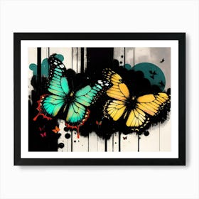 Two Colorful Butterflies 2 Art Print