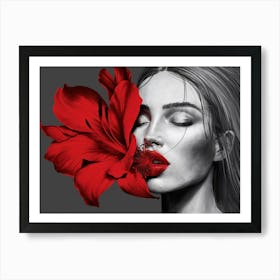 Red Hibiscus Art Print