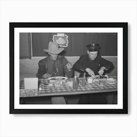 Eating Lunch At A Restaurant On The Grounds Of The San Angelo Fat Stock Show, San Angelo, Texas By Russell Lee Art Print