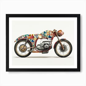 Vintage Colorful Scooter 5 Art Print