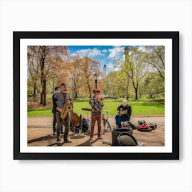 Jazz Band In Central Park Affiche