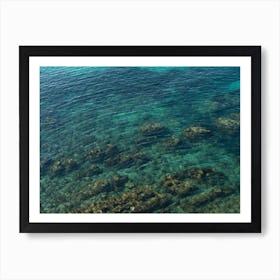 Aerial view of the blue Mediterranean Sea Art Print