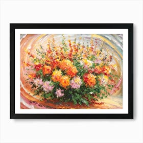 Beautiful flowers garden - Acrylic oil painting #9 Art Print