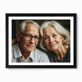 Senior Couple Art Print