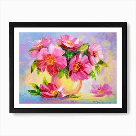 Bouquet of pink flowers Art Print