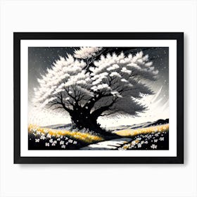 Snowy Tree 1 Art Print