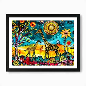 Serengeti Giraffe 2 - Outback Wilderness Art Print