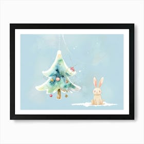 Christmas Bunny 5 Art Print