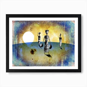 Tribal African Art Illustration In Painting Style 146 Art Print