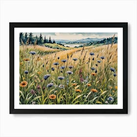 Field flowers Art Print