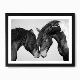 Horses - Black & White 4 Art Print