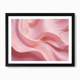 Abstract Image Of A Pink, Smooth, Flowing Liquid Art Print