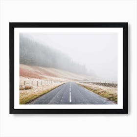 Foggy Road Art Print