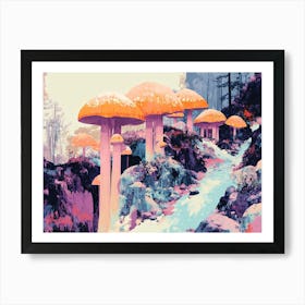 Forest Of Mushrooms Art Print