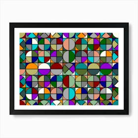 Colorful Circle Pattern Art Print