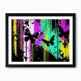 Colorful Butterflies 98 Art Print