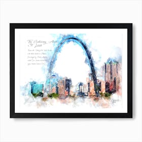 Gateway Arch, Watercolor Art Print