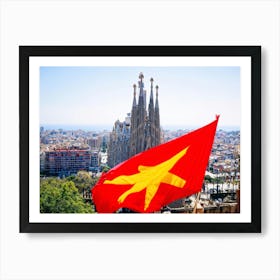 A Distinctively Spanish Arm Wrapped In The Vibrant Colors Of The National Ensign Of Red And Yellow (6) Art Print