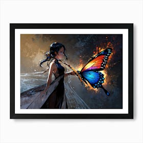 Butterfly Girl Art Print