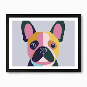 French Bulldog Portrait Illustration Art Print