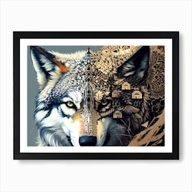 Wolf Painting 32 Art Print