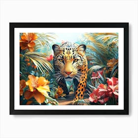 Jaguar In The Jungle Art Print