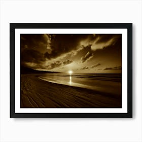 Sunset At The Beach 595 Art Print